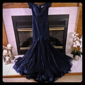 Sherri Hill Navy Mermaid Gown